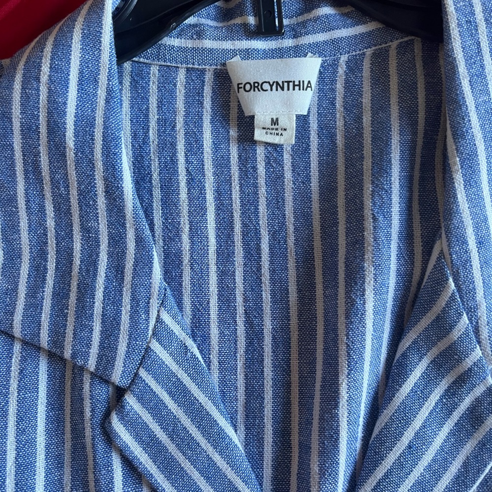 For Cynthia Blue and White Striped Dress - Picture 5 of 6